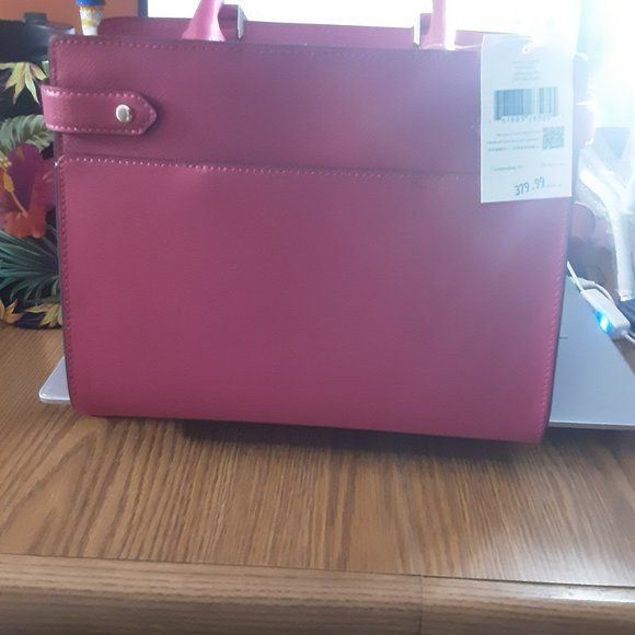 Kate Spade Medium (Staci) Satchel in Pink Ruby with Crossbody strap - Picture 4 of 8